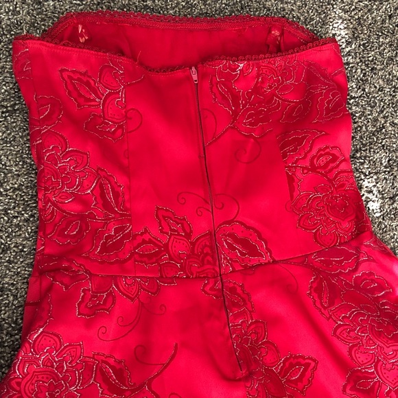 Ruby Rox Strapless Red Dress - Picture 2 of 3